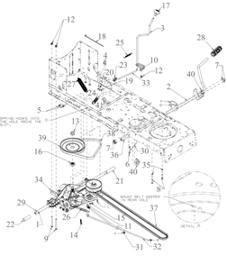 Drive Diagram and Parts List for 13BB77SS345 2023 Yard Machines Lawn Tractor
